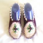Woman Slippers Plum Ivory Slippers Home Shoes Cosy..